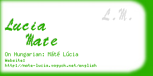 lucia mate business card